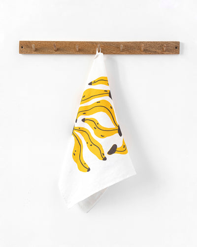 Linen tea towel in Banana print | sneakstylesanctums