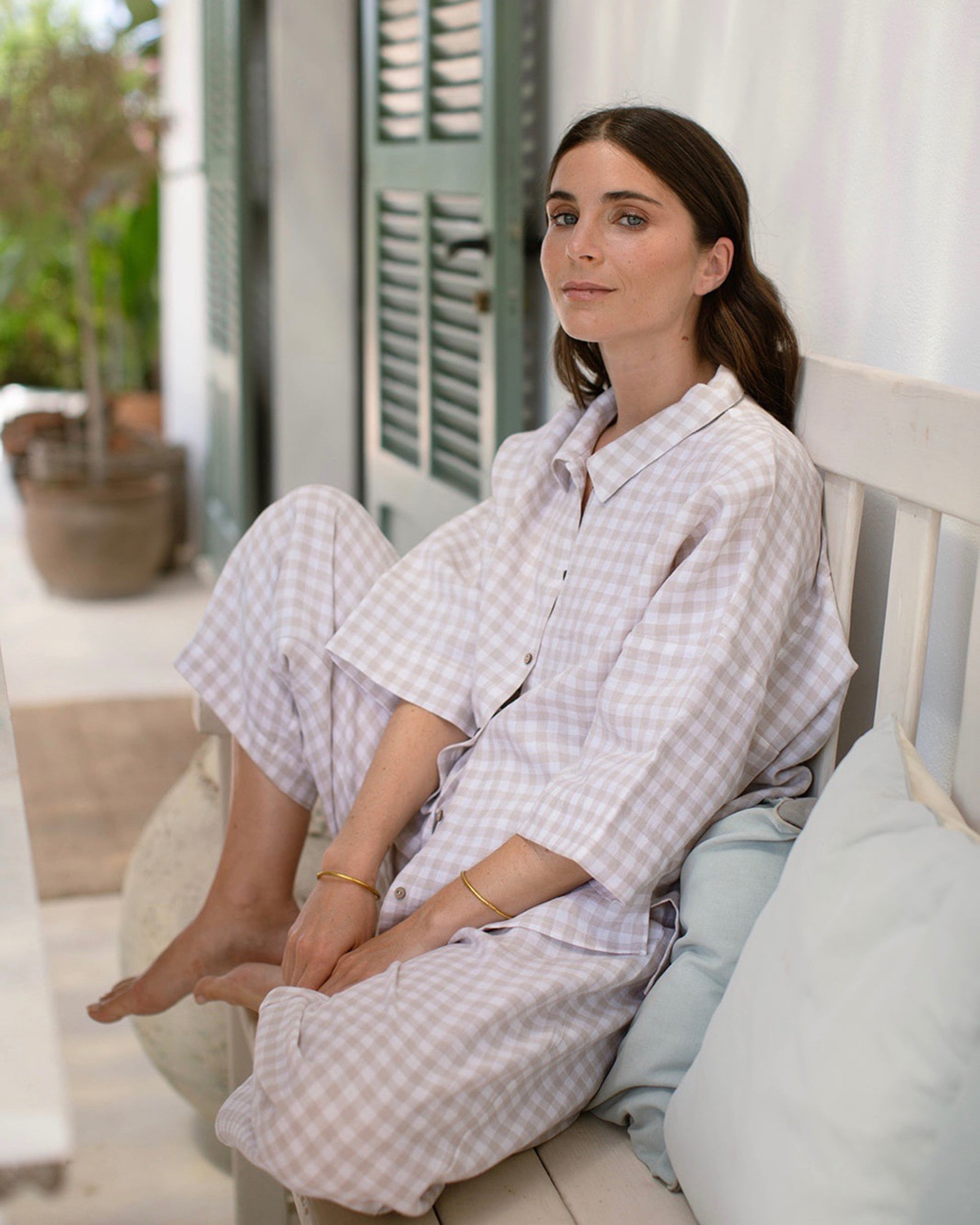 Linen pajama set COMPORTA - sneakstylesanctums