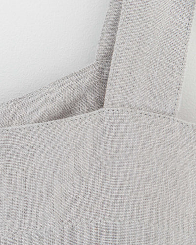 Japanese cross-back linen apron in Light gray - sneakstylesanctums
