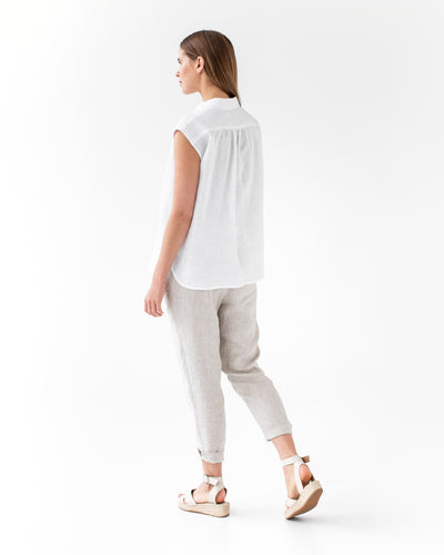 Lightweight linen shirt SEDONA in white - sneakstylesanctums