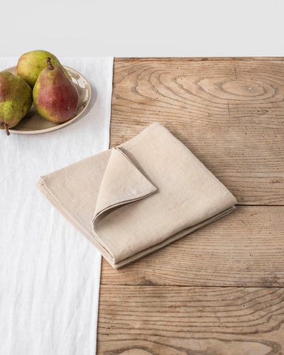 Natural linen napkin set of 2 - sneakstylesanctums