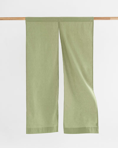 Linen-cotton noren curtains (1 pcs) in Sage - sneakstylesanctums