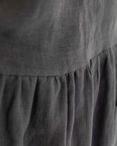 Pinafore apron dress in Charcoal gray - sneakstylesanctums