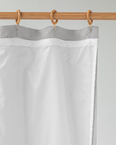 Waterproof linen shower curtain (1 pcs) in Light gray - sneakstylesanctums