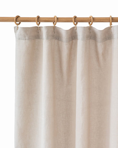Waterproof linen shower curtain (1 pcs) in Natural - sneakstylesanctums