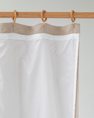 Waterproof linen shower curtain (1 pcs) in Natural - sneakstylesanctums