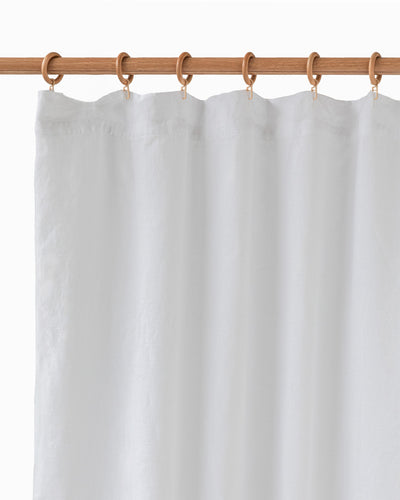 Waterproof linen shower curtain (1 pcs) in White - sneakstylesanctums