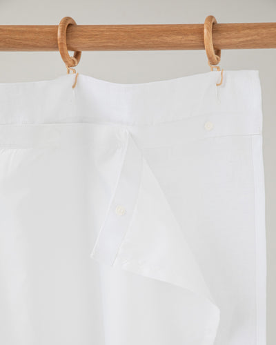 Waterproof linen shower curtain (1 pcs) in White - sneakstylesanctums
