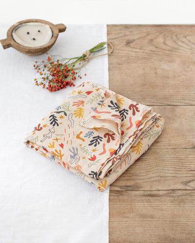 Abstract Print Linen Tablecloth - sneakstylesanctums
