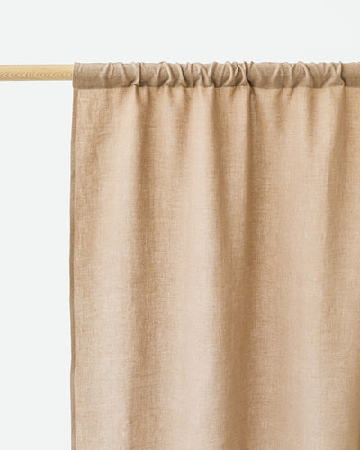 Rod pocket linen curtain panel (1 pcs) in Latte - sneakstylesanctums
