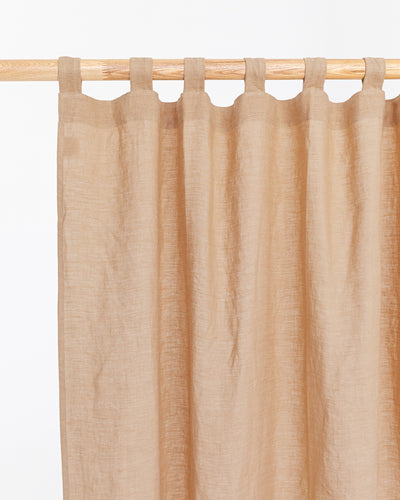 Tab top linen curtain panel (1 pcs) in Latte - sneakstylesanctums
