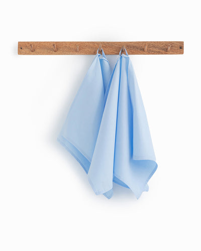 Linen-cotton tea towel in Sky blue (Set of 2) - sneakstylesanctums