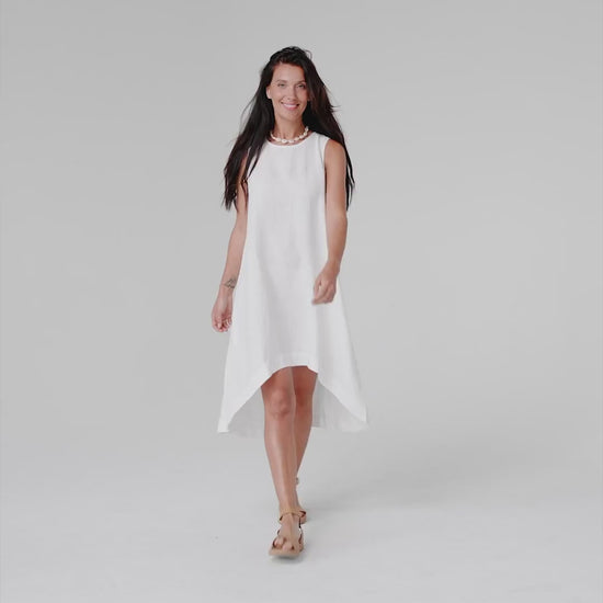Royal Toscana Linen Dress White - sneakstylesanctums