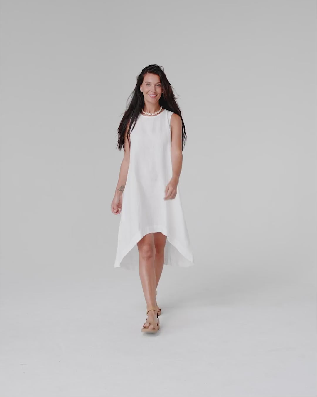 Royal Toscana Linen Dress White - sneakstylesanctums