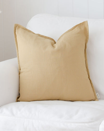 Deco pillow cover with buttons in Sandy beige - sneakstylesanctums