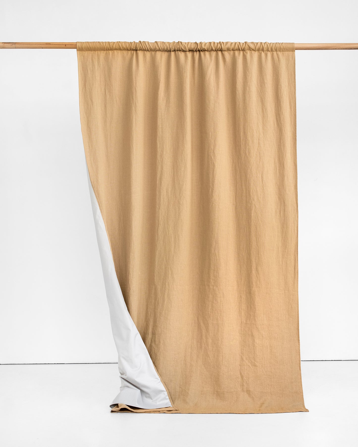 Blackout linen curtain panel (1 pcs) in Sandy beige - sneakstylesanctums