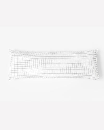 Body pillowcase in Charcoal grid - sneakstylesanctums