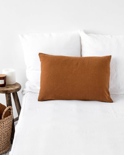 Cinnamon linen pillowcase - sneakstylesanctums