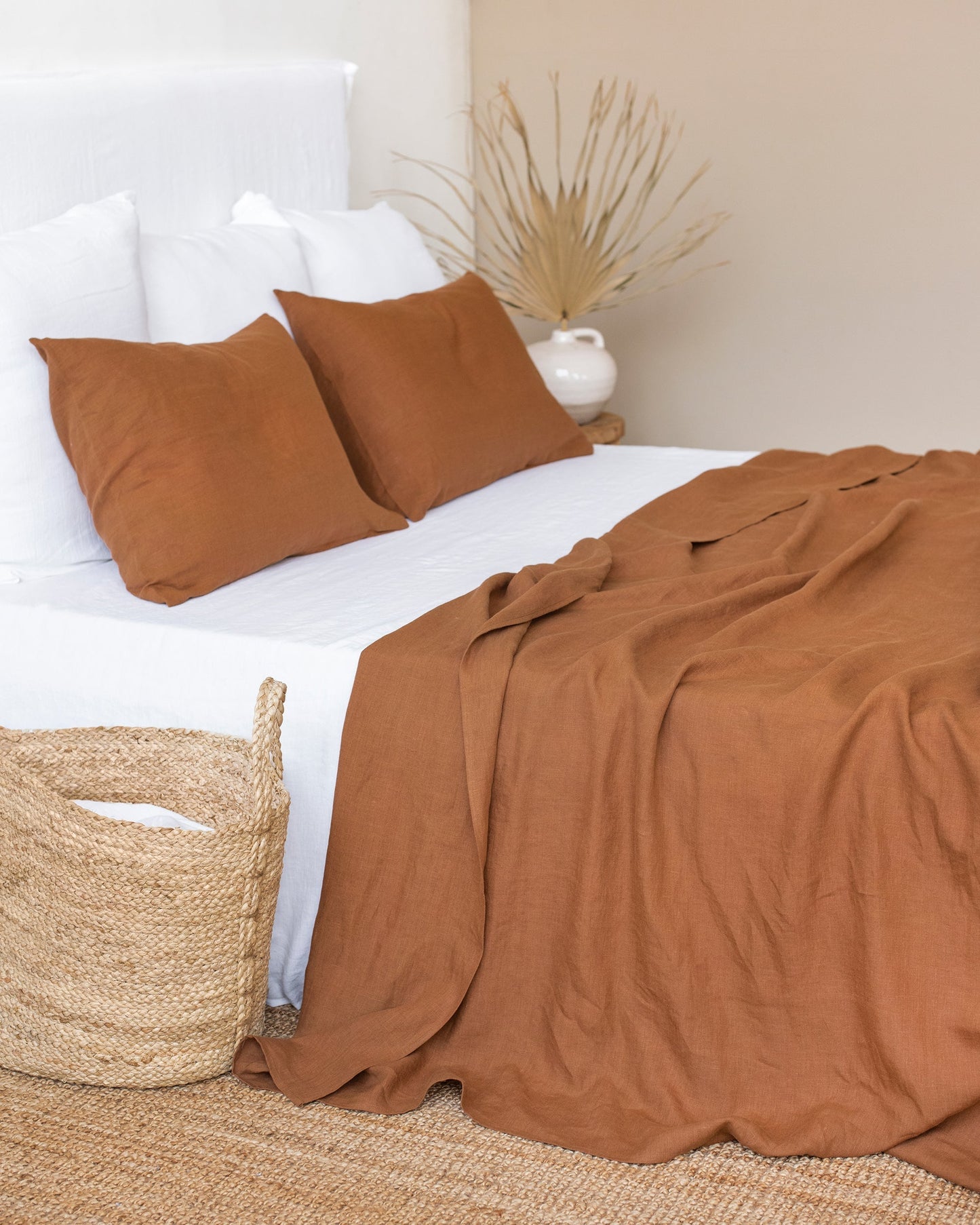 Cinnamon linen pillowcase - sneakstylesanctums