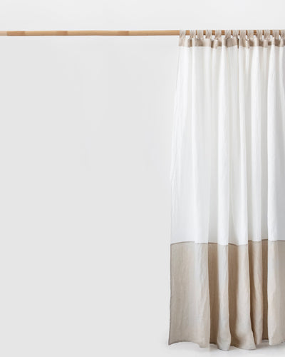 Color-block linen curtain panel (1 pcs) - sneakstylesanctums