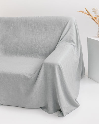 Linen couch cover in Light gray - sneakstylesanctums