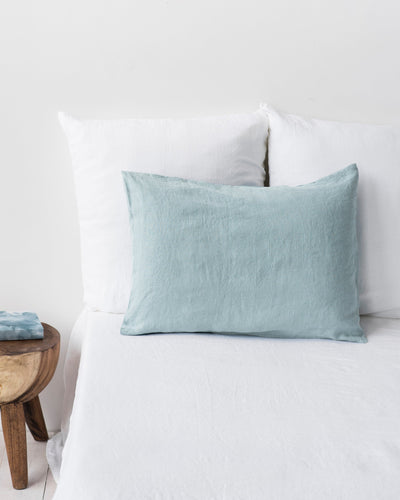 Dusty blue linen pillowcase - sneakstylesanctums