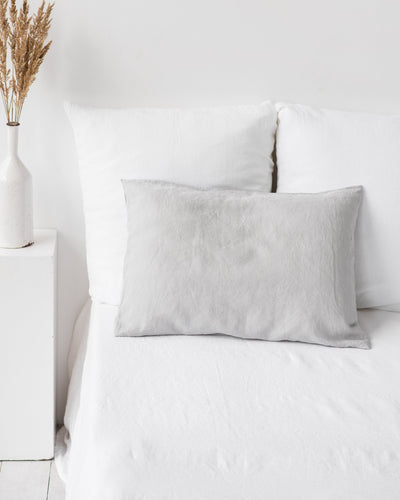 Light gray linen pillowcase - sneakstylesanctums