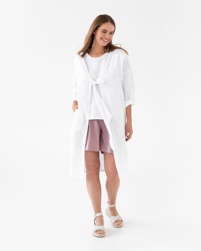 Linen beach shirt TAOS in white - sneakstylesanctums