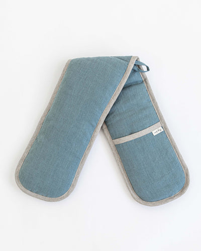 Double oven mitt (1 pcs) in Gray blue - sneakstylesanctums
