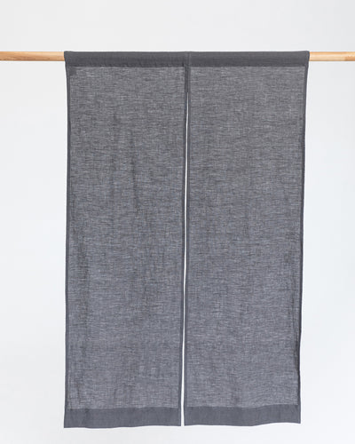 Linen noren curtains (1 pcs) in Charcoal gray - sneakstylesanctums