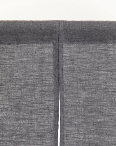 Linen noren curtains (1 pcs) in Charcoal gray - sneakstylesanctums