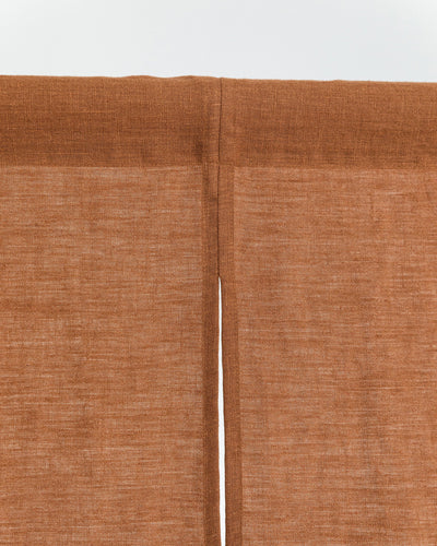 Linen noren curtains (1 pcs) in Cinnamon - sneakstylesanctums