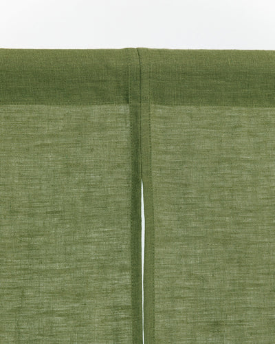 Linen noren curtains in forest green (1 pcs) - sneakstylesanctums  Edit alt text