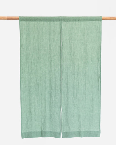 Linen noren curtains (1 pcs) in Matcha green - sneakstylesanctums