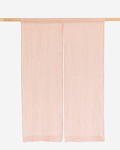 Linen noren curtains (1 pcs) in Peach - sneakstylesanctums