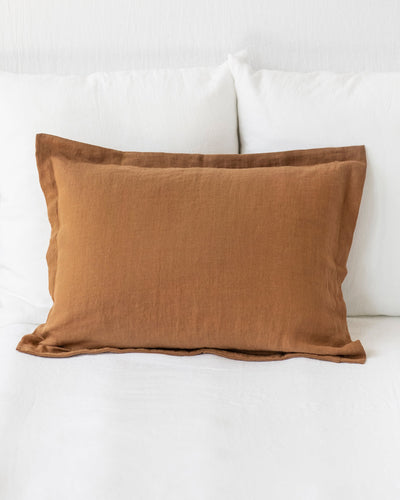 Linen pillow sham in Cinnamon - sneakstylesanctums
