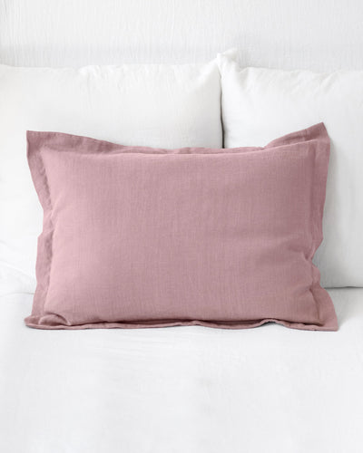 Linen pillow sham in Woodrose - sneakstylesanctums