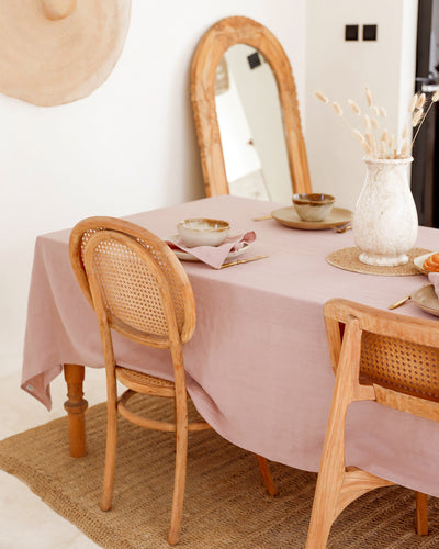 Woodrose Linen tablecloth - sneakstylesanctums