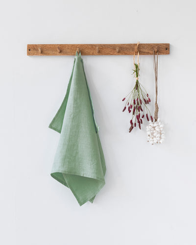 Linen tea towel in Matcha green - sneakstylesanctums