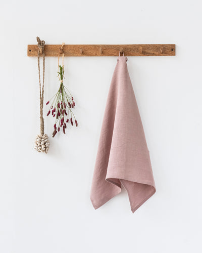 Linen tea towel in Woodrose - sneakstylesanctums