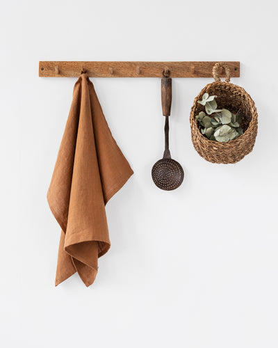 Linen tea towel in Cinnamon - sneakstylesanctums