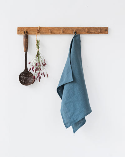 Linen tea towel in Gray blue - sneakstylesanctums