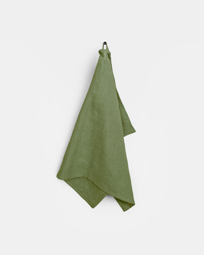 Linen tea towel in Forest green - sneakstylesanctums