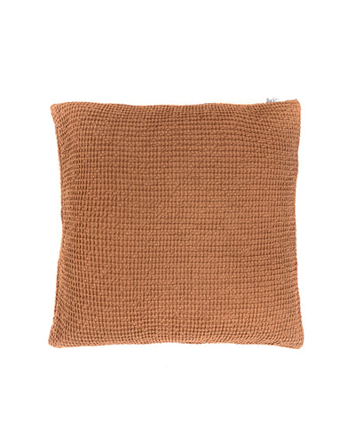 Waffle throw pillow cover in Cinnamon - sneakstylesanctums