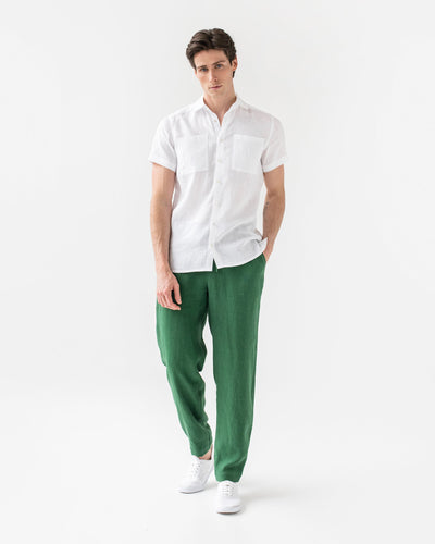 Men's linen pants PALERMO in green - sneakstylesanctums