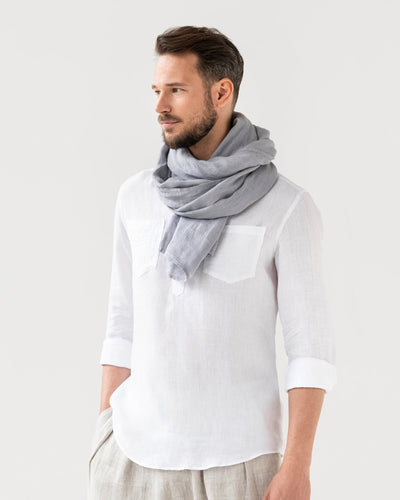 Men's linen scarf in Light gray - sneakstylesanctums