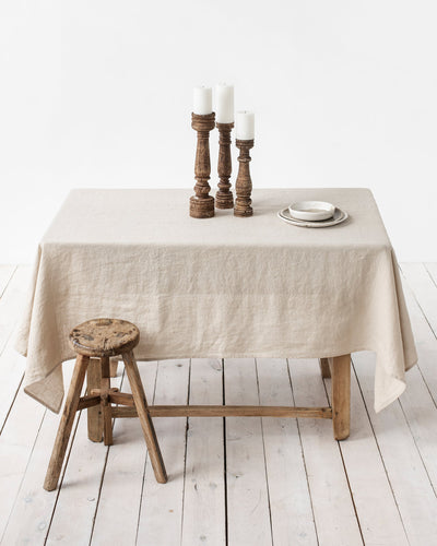 Natural Linen tablecloth - sneakstylesanctums