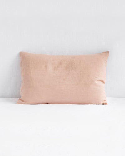 Peach linen pillowcase - sneakstylesanctums