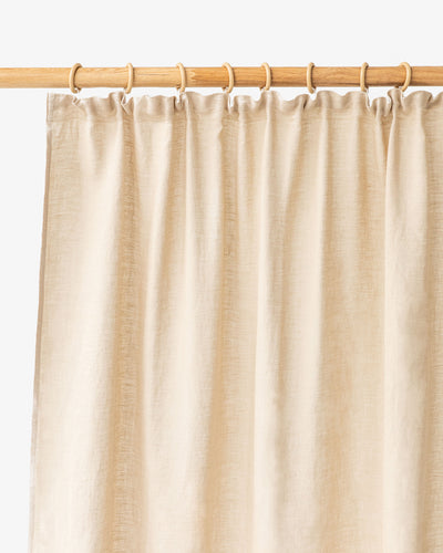 Pencil pleat linen curtain panel (1 pcs) in Natural linen - sneakstylesanctums