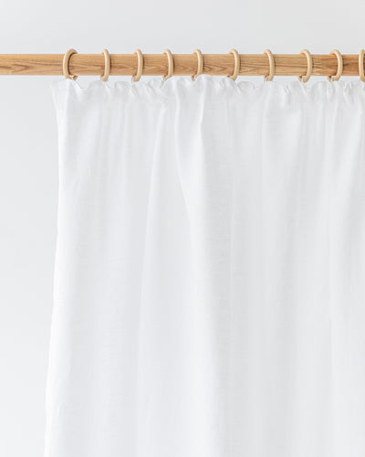 Pencil pleat linen curtain panel (1 pcs) in White - sneakstylesanctums